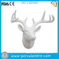 Ceramic white wall-mounted Artificial Deer Head